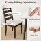 Costway Modern Dining Chair Set of 2/4 Upholstered Farmhouse Chairs with Rubber Wood Frame